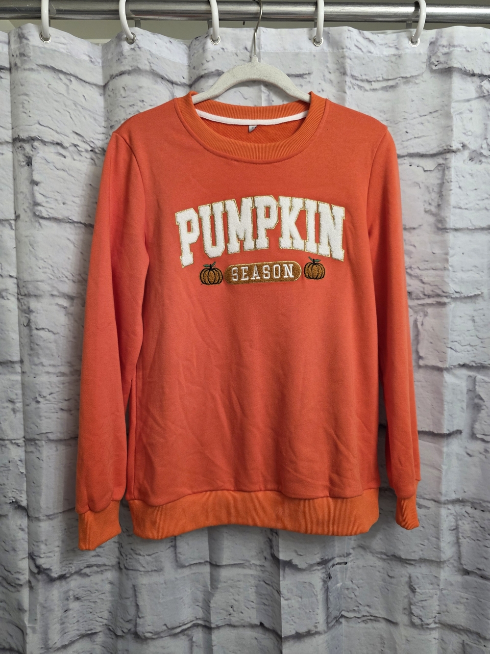 Pumpkin Season Orange Women's Sweatshirt Size Small